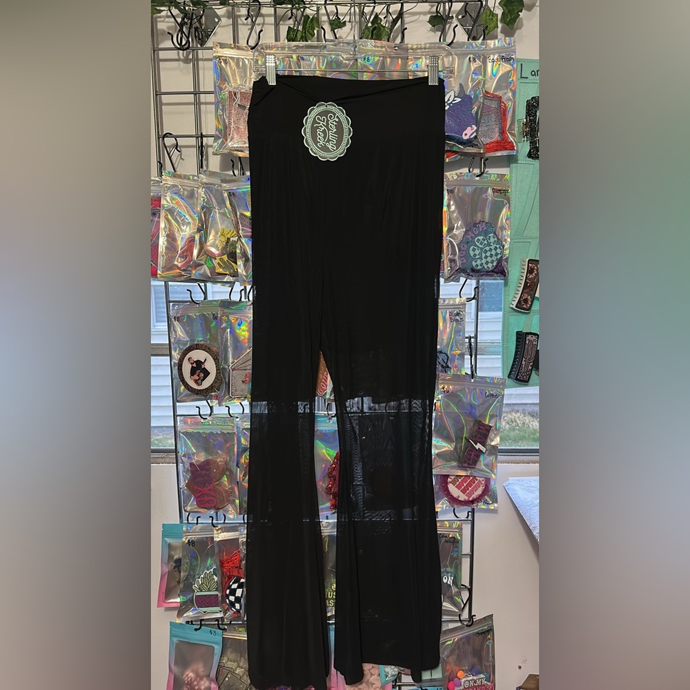 Black Wide Leg Pants with Flowing Silhouette